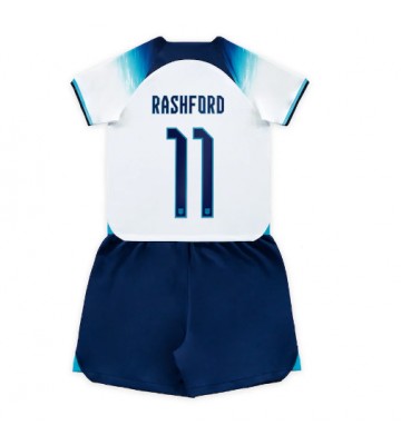 Lacne Dětský Futbalové dres Anglicko Marcus Rashford #11 MS 2022 Krátky Rukáv - Domáci (+ trenírky)